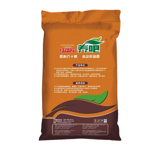 紅四方養吧增效控失肥46%（23-8-15），適用于小麥、玉米、水稻等大田作物